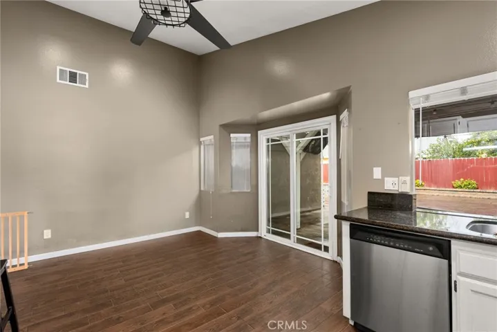 In kitchen dining area