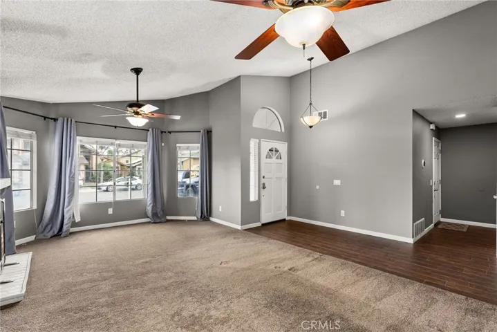View from living area to entry