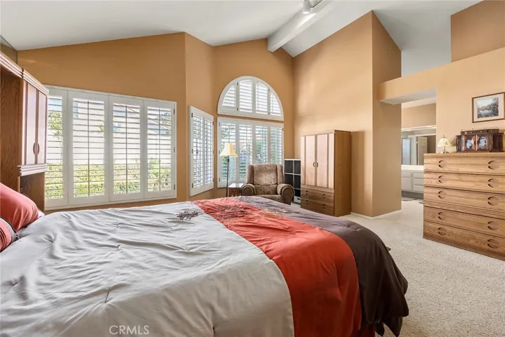 Primary Bedroom with vaulted ceilings and loads of room!