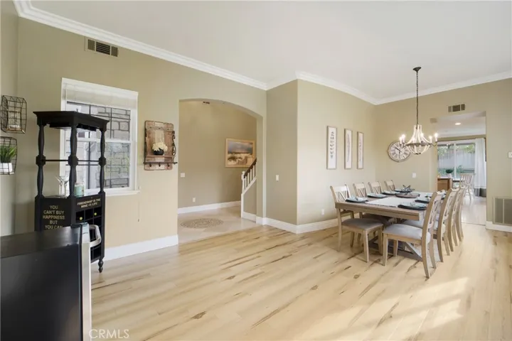 Formal dining and living rooms welcome you.