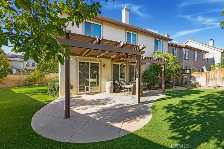 The patio and turf provide opportunities for many to play or relax without much maintenance!