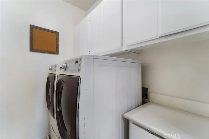 Upstairs laundry provides ease of use.