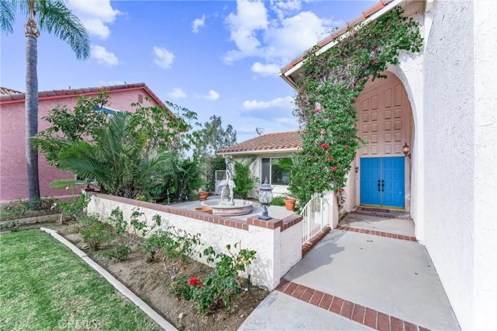 Front entry and courtyard.