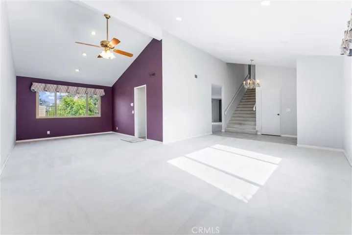 Living and dining room view.