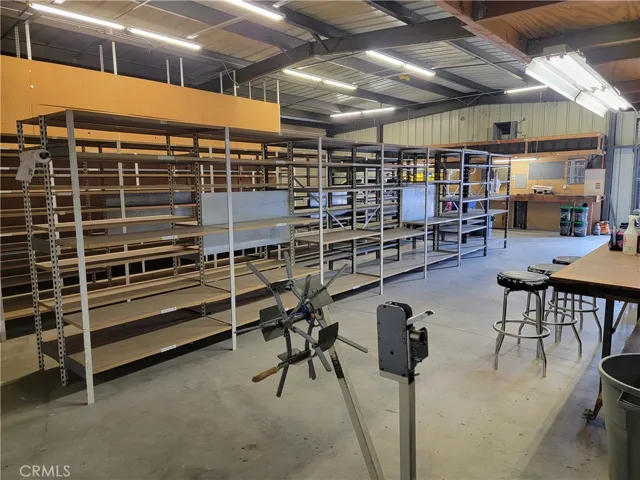 Warehouse area and shelving