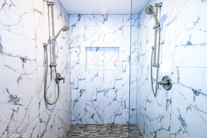 Remodeled Shower with Dual Shower Heads