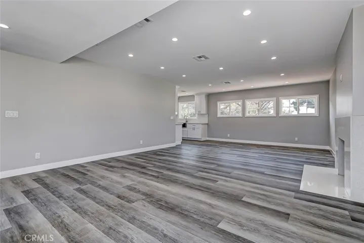 View from Livingroom to Dining to Kitchen