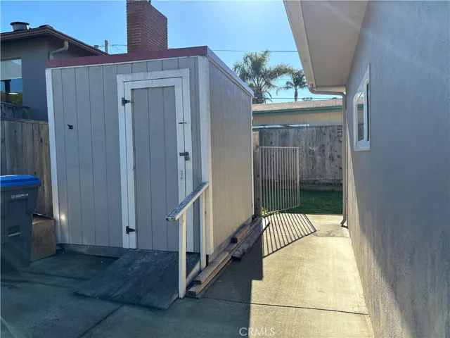 Extra storage shed for yard equipment