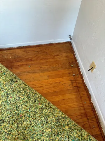 Original hardwood flooring under carpet