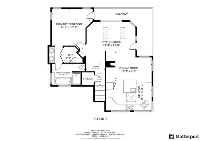 Upstairs floor plan