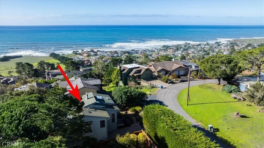Neighborhood shot from drone at a higher altitude.