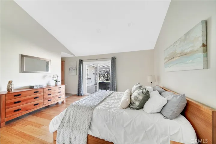 Master Bedroom With Slider To Backyard