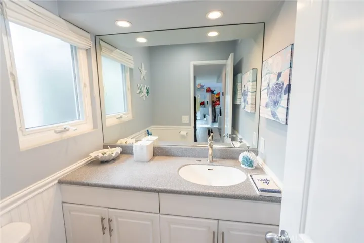 Downstairs powder room