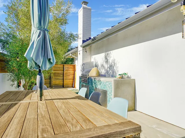 outdoor eating area and bbq