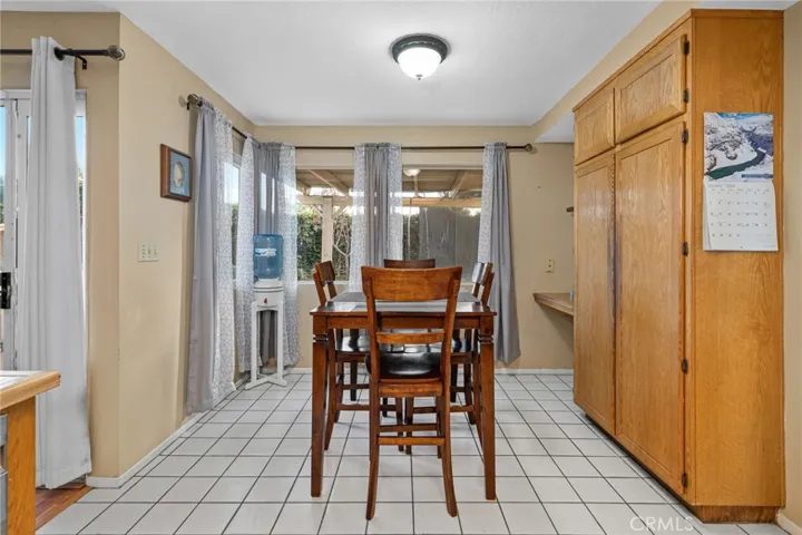 Breakfast nook off kitchen with additional storage