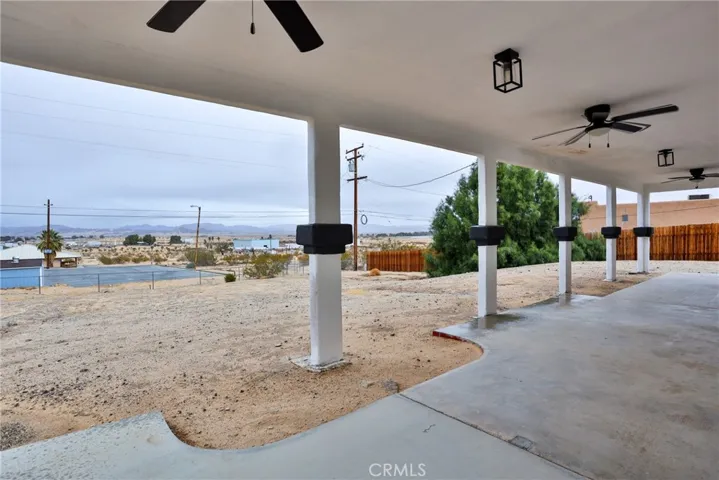 Rear patio view of mountains