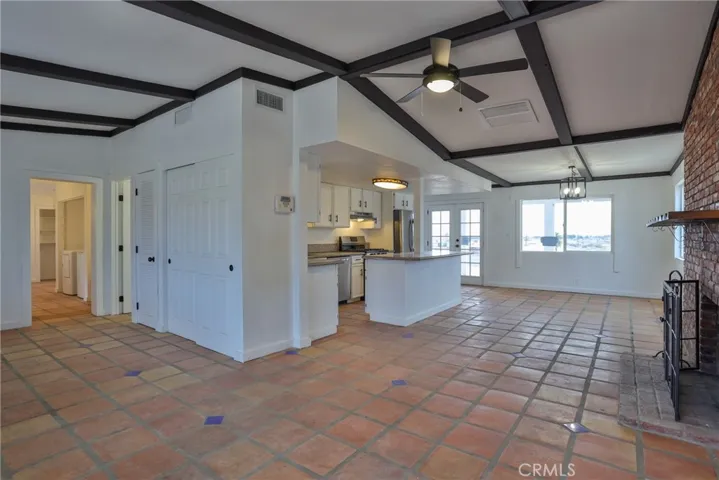 Living Room with View of the Kitchen
