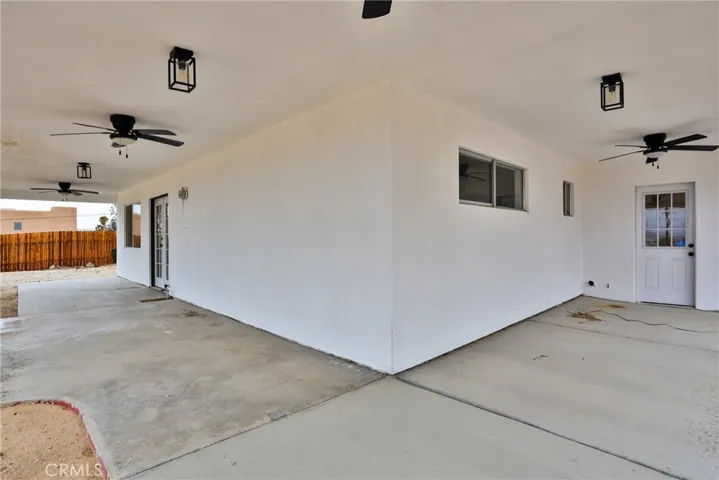 Rear Patio with ceiling fans