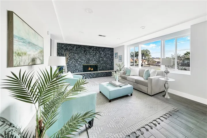 Living Room With Fireplace
