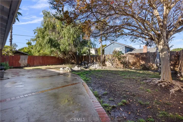 Spacious backyard