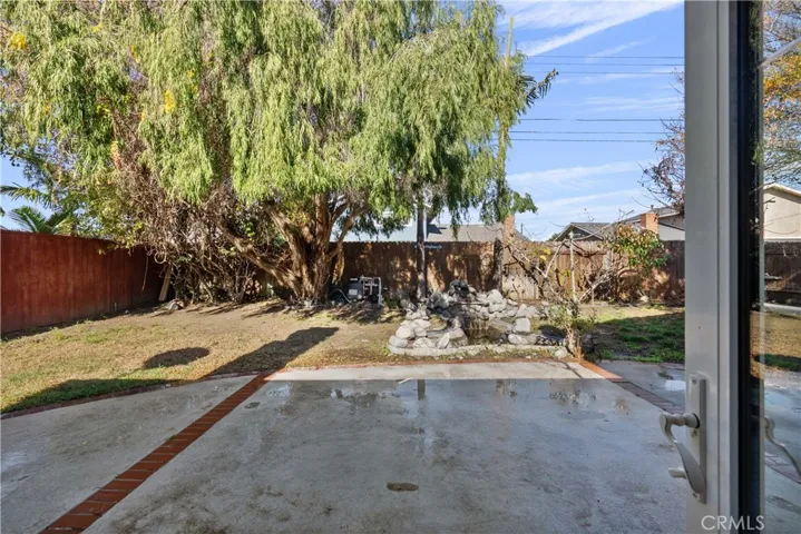 Backyard with Koi pond