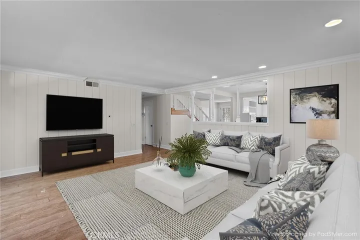virtually staged living room