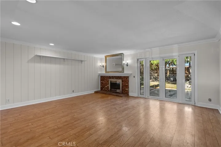 Living room with fireplace