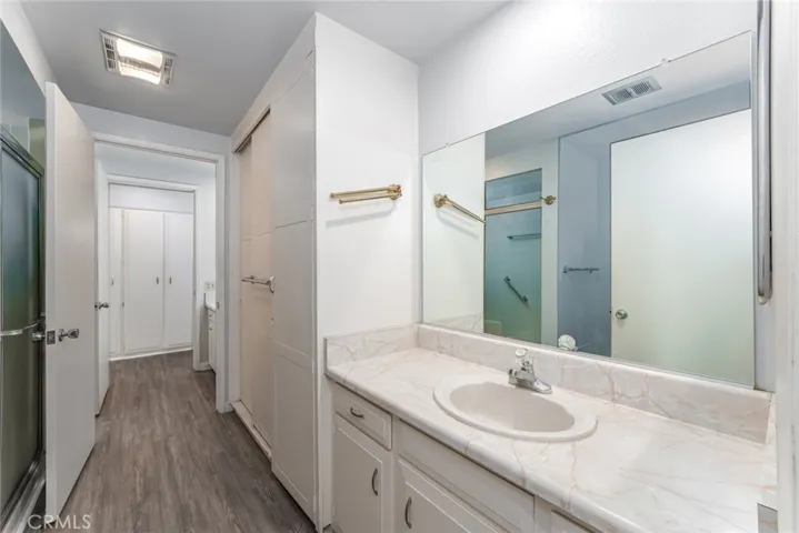 Closet in bathroom.