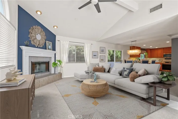 Virtually Staged Living/Dining Area