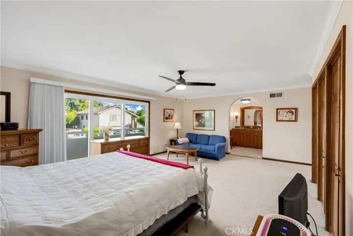 Large master suite ,includes walk-in closet. Enjoy a cup of coffee on the balcony.