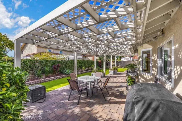 Large covered patio -fun for BBQ's.