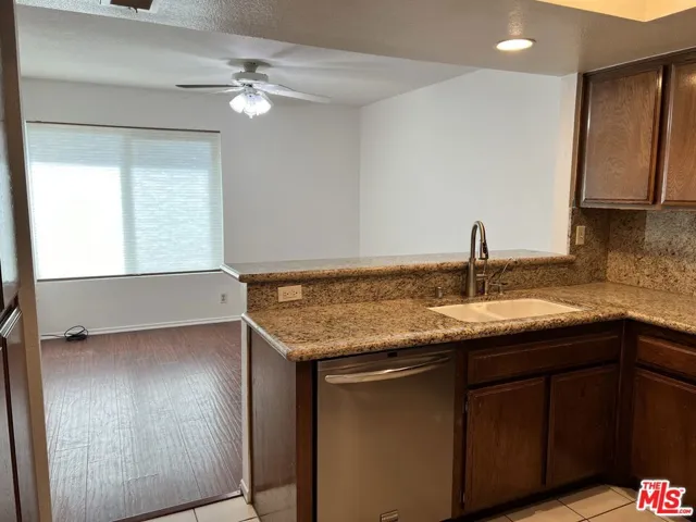 Kitchen next to family room