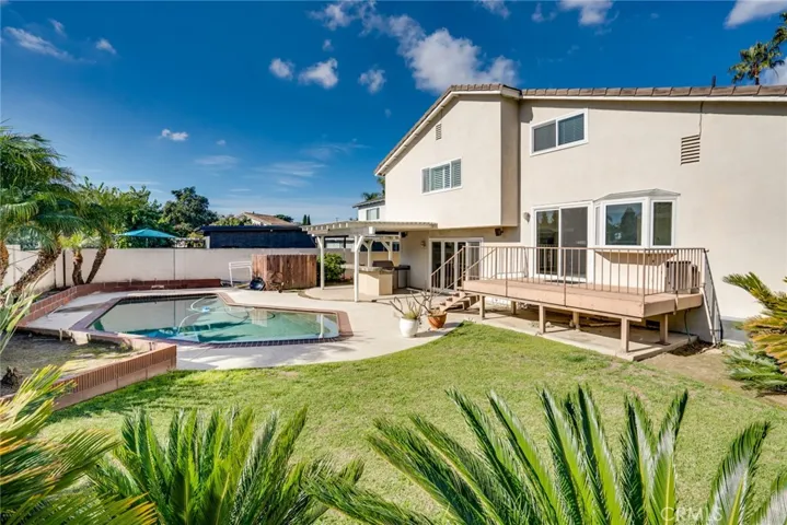 Lots of lush landscaping.