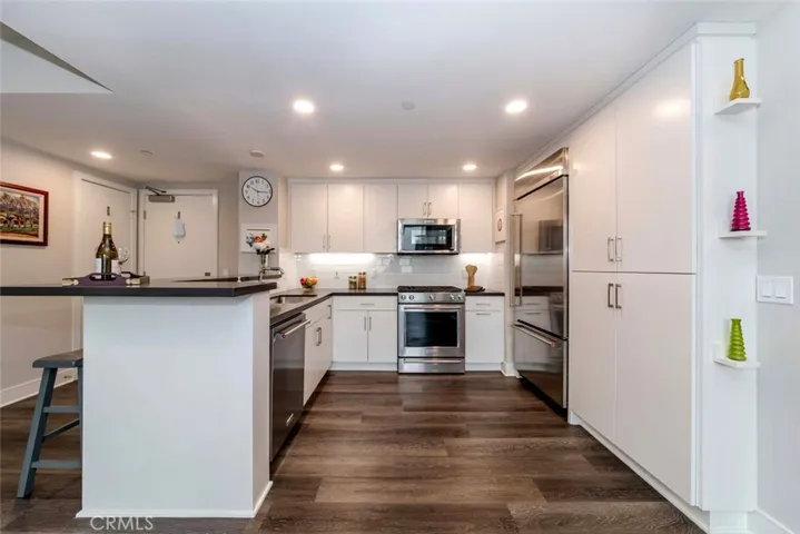 Ample storage cabinets in kitchen