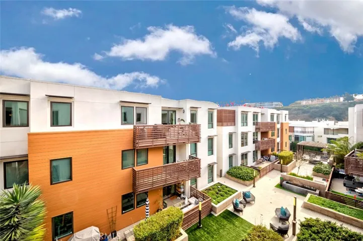 View of courtyard from balcony