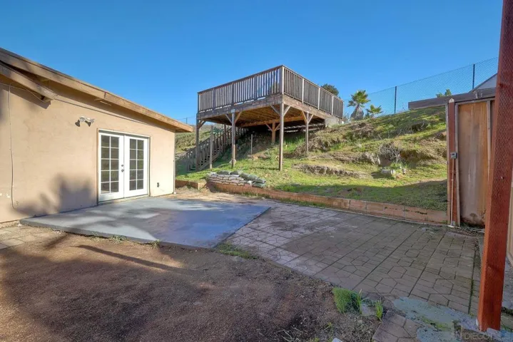 VIEW FROM BACKYARD TOWARDS PRIMARY BEDROOM
