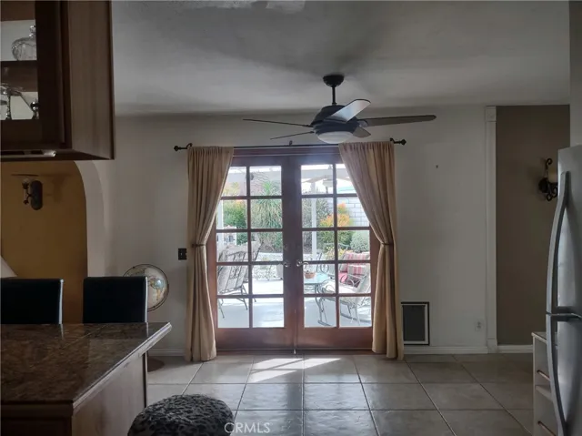 French doors leading to covered patio