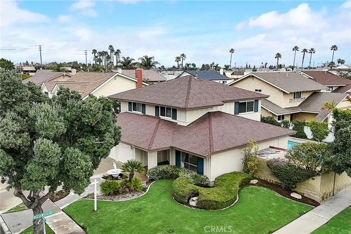 Lush landscape large expansive lawn