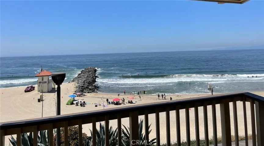 View of rock jetty from private balcony