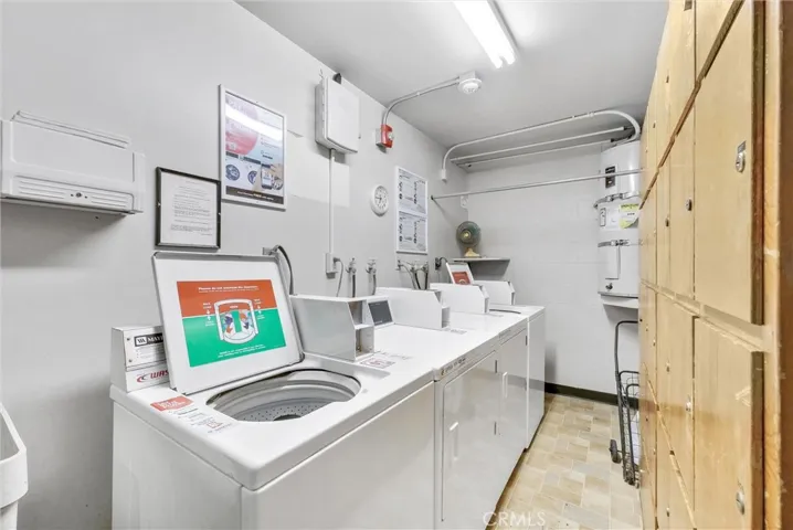 Community laundry room by lobby area.