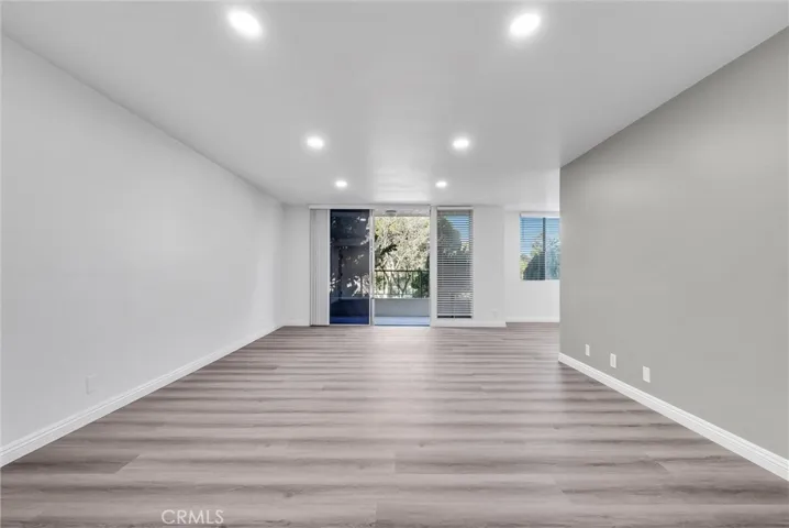 West view of living room toward park , Junipero st.