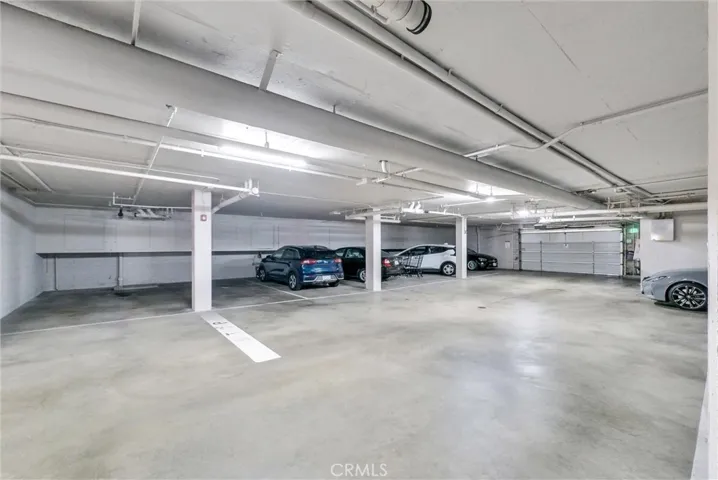 west view parking and exit door to Junipero Ave.