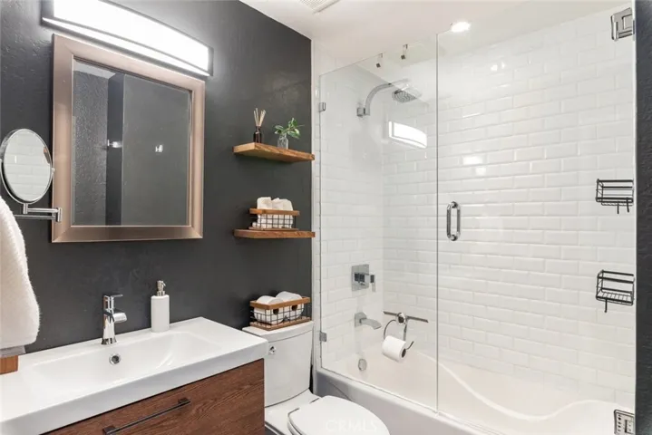 Updated, modern bathroom with sleek design