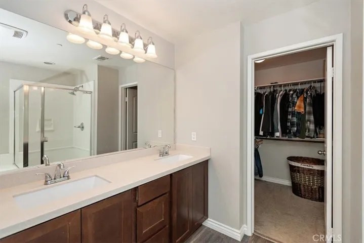 Double sinks.  The walk-in closet is very large