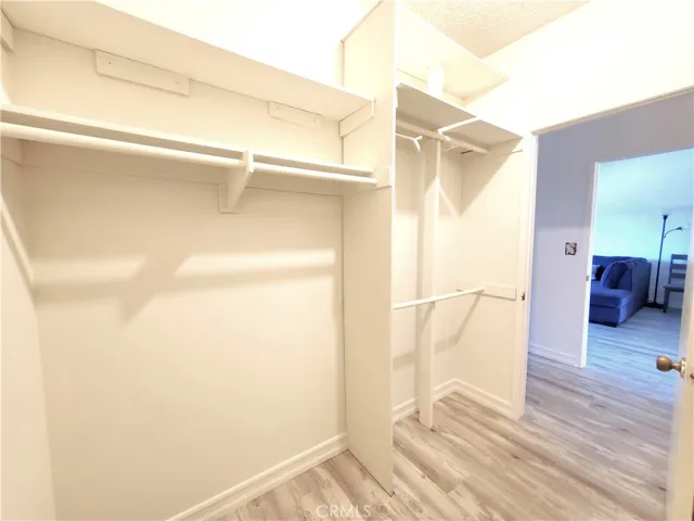 Walk-in closet in the primary bedroom