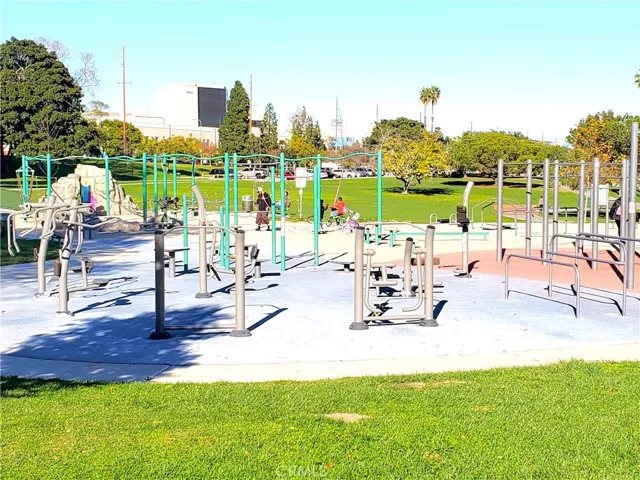 Ken Malloy Harbor Regional Park which features a large playground, a fitness area with ample exercise equipment, a massive lake, and extensive trails.