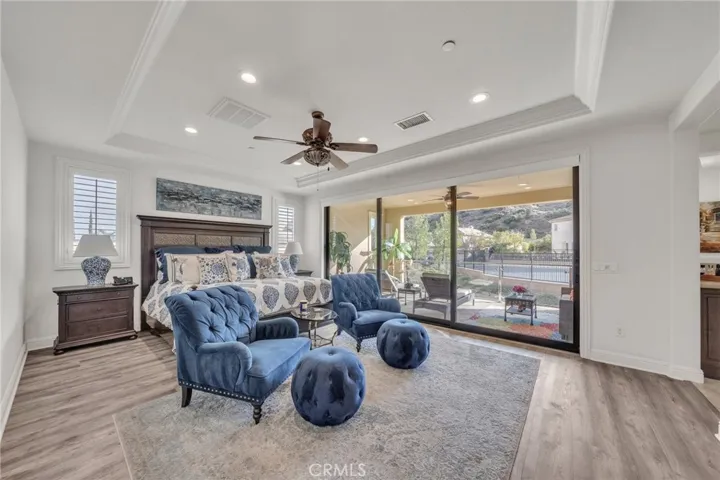 Master suite with mountain views fromm the balcony