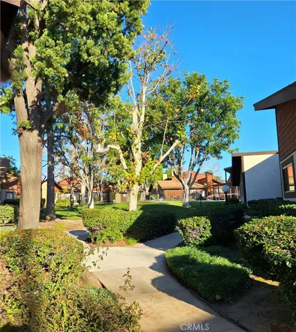 Pathway leading to unit