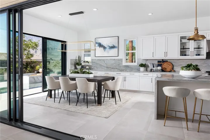 Dining room and kitchen