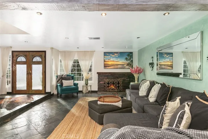Look at all of the light coming through the front of the home.